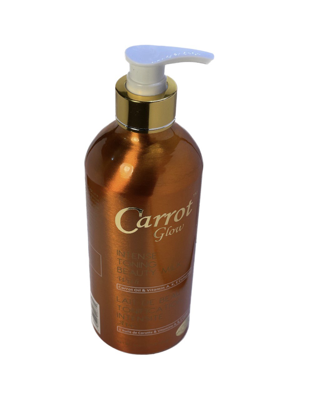 Carrot  Glow Intense toning beauty milk 500 ml /16.8oz