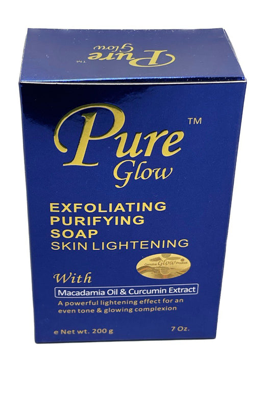 Pure Glow Exfoliating purifying soap with macadamia oil and curcumin extracts 200g /7oz